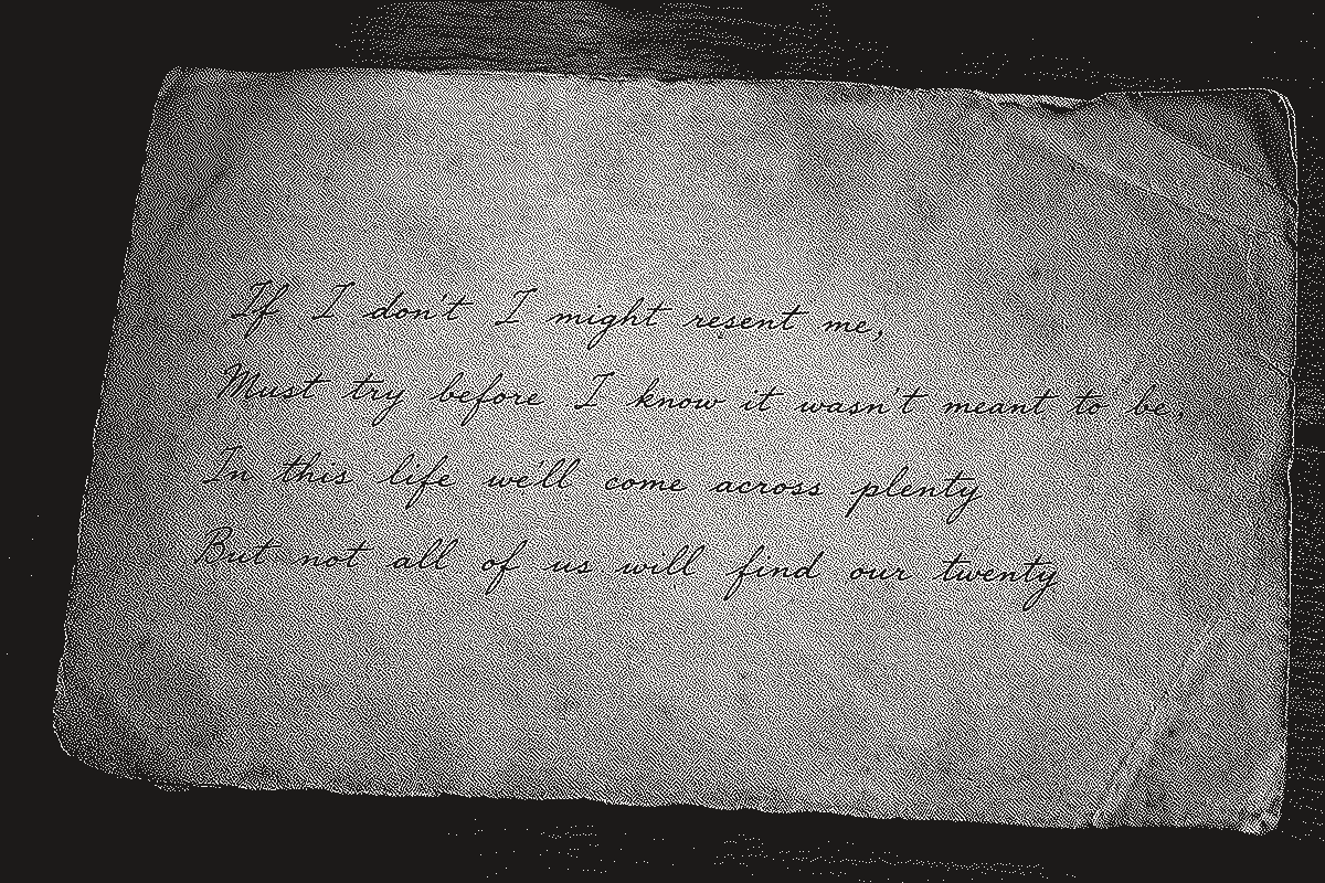 William Waltrip's handwritten final note, on aged paper